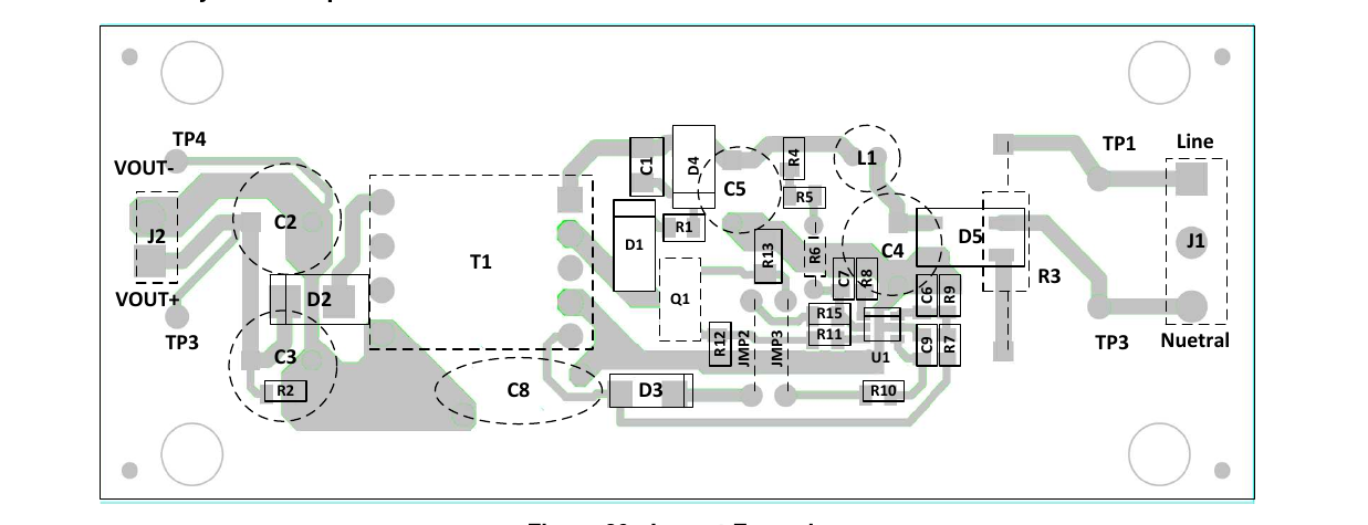 UCC28700EVM-068 布局示例（原版图 29，翻拍自手册）