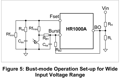 图 5 宽输入范围的 Burst-mode 设置（翻拍自手册）