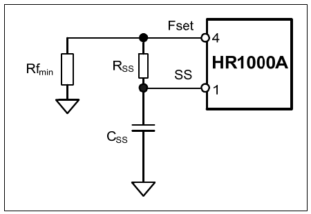 软启动 RC 网络（MPS HR1000A DS Rev 1.02 图 8 原版，翻拍自手册）